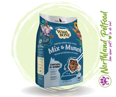 Mix & Munch Chicken & Rabbit Freeze-Dried Raw Food Toppers for Cats 350g