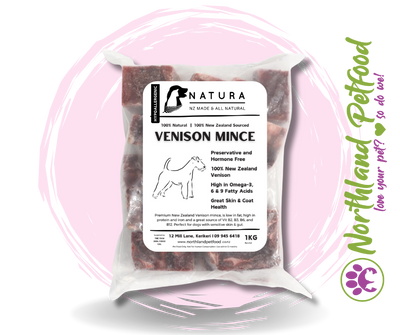 NATURA Venison Mince 1kg / IN STORE ONLY