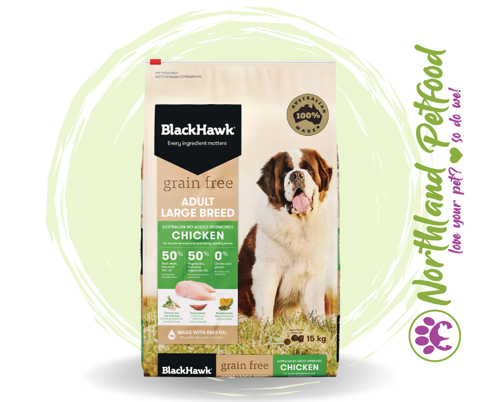 BlackHawk Large Breed Dog Grain Free Chicken - 15kg