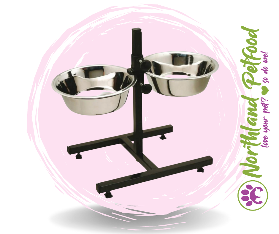 Adjustable Elevated Pet Food Bowl - Double Diner