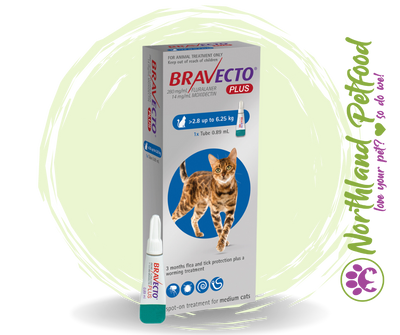 Bravecto PLUS for Medium Cats - 2.8kg up to 6.25kg