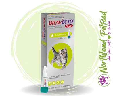 Bravecto PLUS for Small Cats - 1.2kg up to 2.8kg