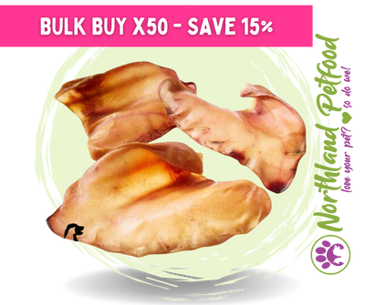 Natura Pig Ears BULK x 50 SAVE 15%