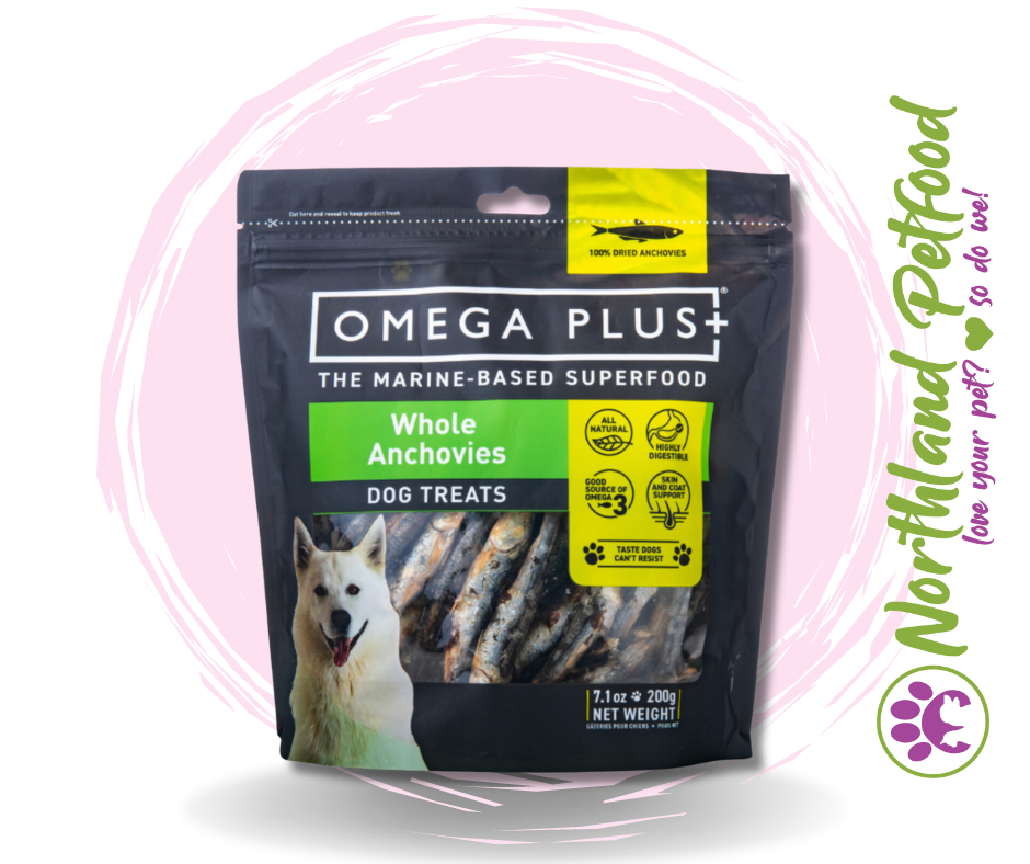 Omega Plus Whole Anchovies Dog Treats 200g