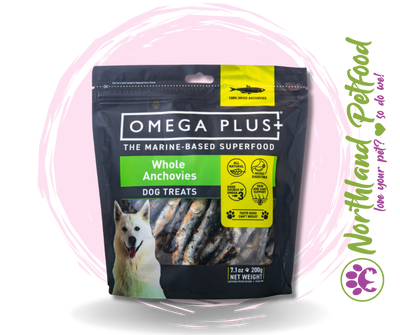 Omega Plus Whole Anchovies Dog Treats 200g