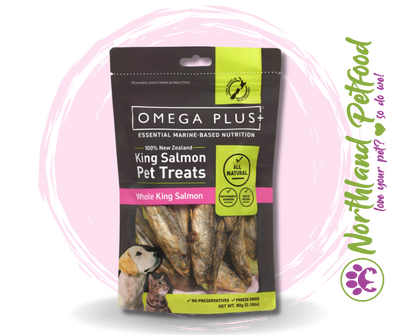 SALE -- 10% OFF -- Omega Plus- Whole King Salmon Cat or Dog 80g
