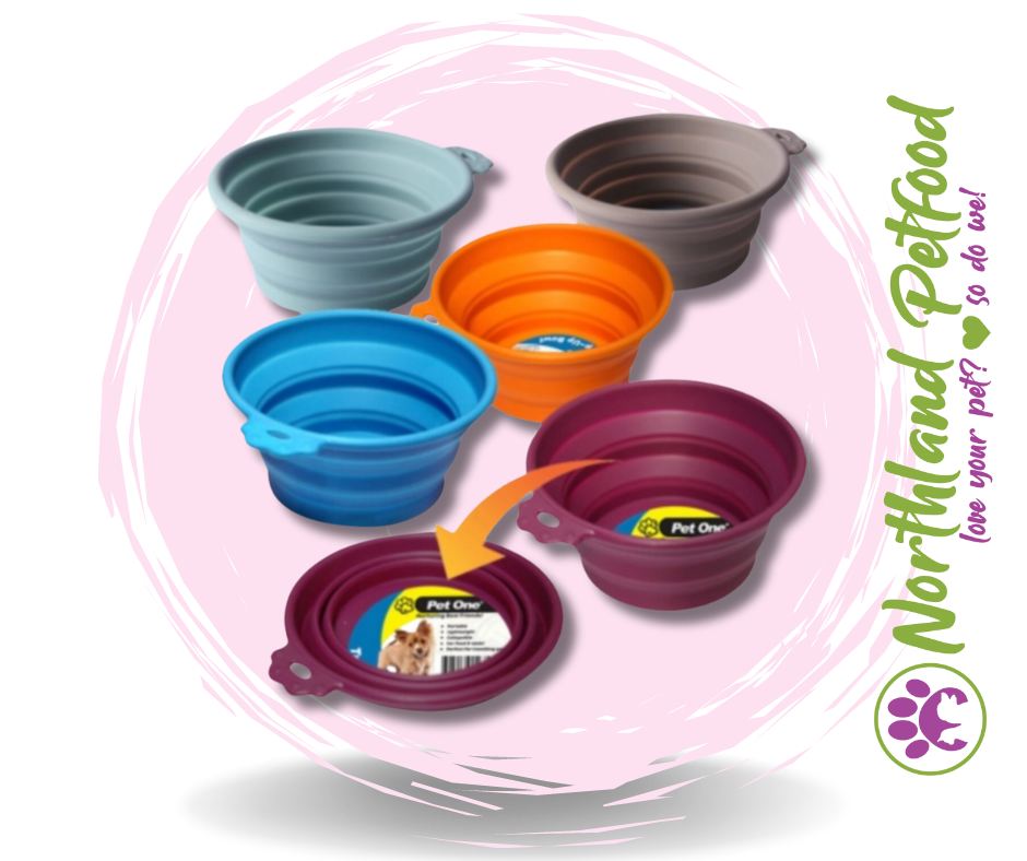 SALE 25% OFF -- Pet One Collapsible  Silicone Bowl - Medium (760ml)