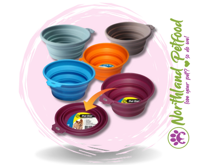 SALE 25% OFF -- Pet One Collapsible  Silicone Bowl - Small (370ml)
