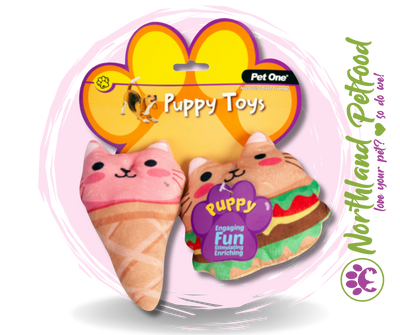 Pet One Puppy Toy - Fast Food Assorted