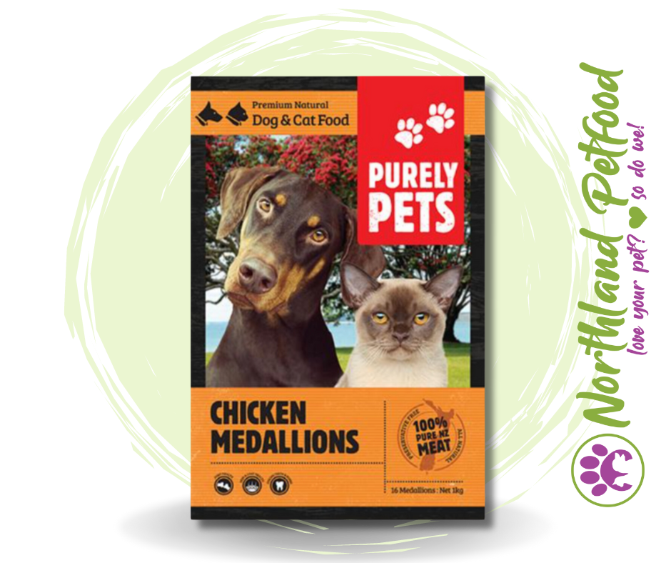 Purely Pets Chicken Medallions 1kg & 3kg / IN STORE ONLY