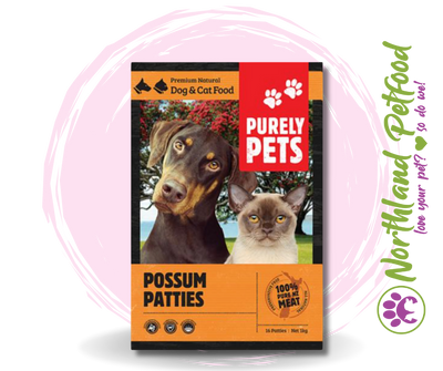 Purely Pets Possum Patties 1kg / IN STORE ONLY