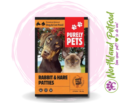 Purely Pets Rabbit/ Hare Patties 1kg / IN STORE ONLY