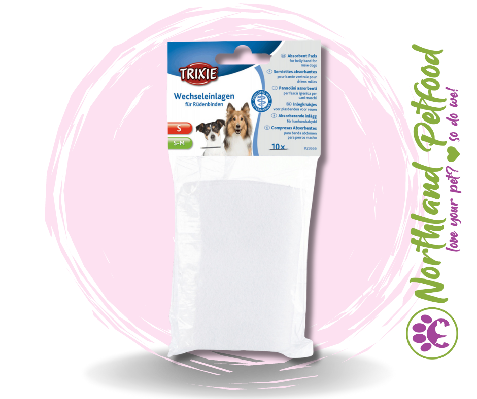 Replacement Pads for Belly Bands for Male Dogs - 10 Pack