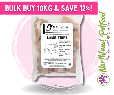 NATURA Bulk Lamb Tripe 10kg /IN STORE ONLY