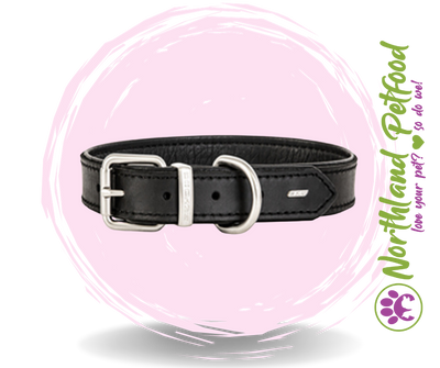 INTRODUCTORY SALE - 20% OFF -- EzyDog Oxford Leather Black Collars